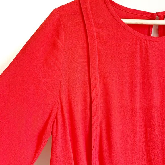 Aritzia | Babaton Red/Orange Blouse With Side Slit - Picture 3 of 7
